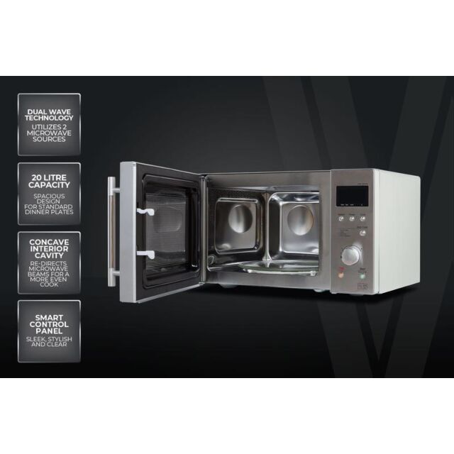 Tower KOR6N7RST 20L 800W S/S Touch & Dial Control Microwave