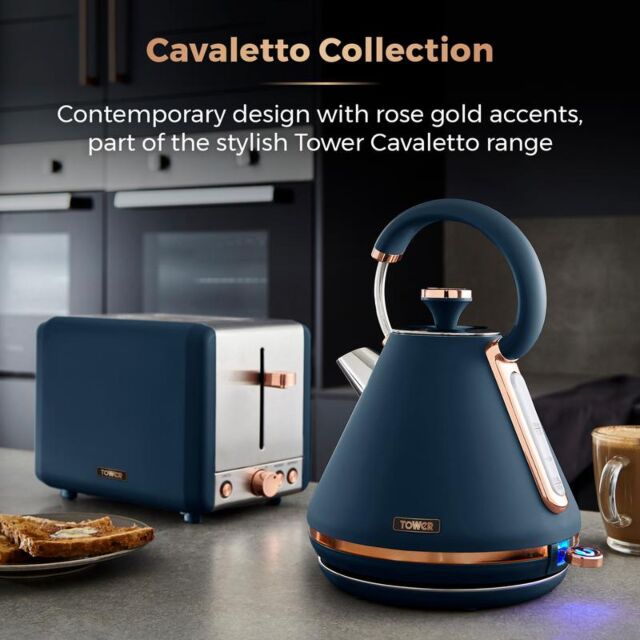 Tower T10044MNB Cavaletto 3Kw 1.7L Pyramid Kettle Midnight Blue