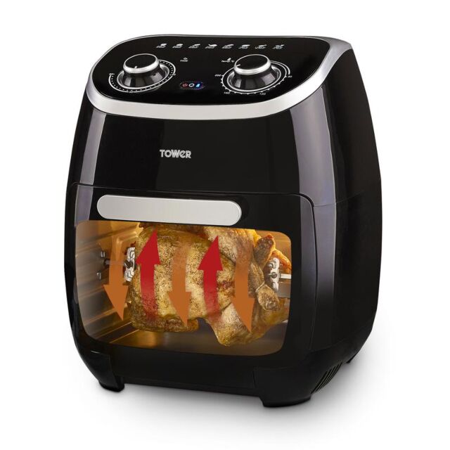 Tower T17038 Vortx 2000W 11L 5-In-1 Manual Air Fryer Oven With Rotisserie