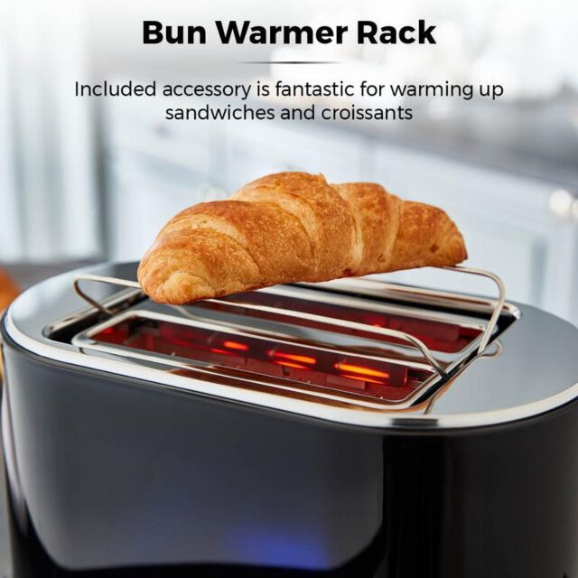 Tower T20043NOR Belle Collection 2 Slice Toaster Black