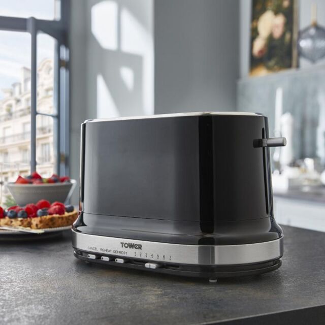 Tower T20043NOR Belle Collection 2 Slice Toaster Black