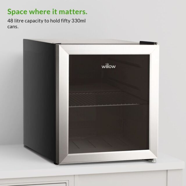 Willow WBC48SS 48L Table Top Beverage Cooler, Stainless Steel