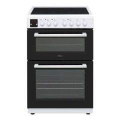 Hostess DOCH60W 60Cm Double Oven Electric Cooker In White Ceramic Hob
