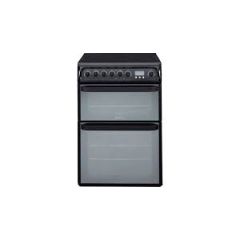 Hotpoint DUE61BC 60cm Cooker Ceramic Double Oven Black