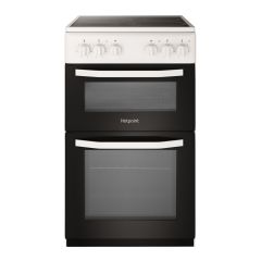 Hotpoint HD5V92KCW 50 Cm Twin Cavity Electric Ceramic Cooker - White