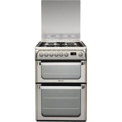 Hotpoint HUD61XS 60Cm Lidded Dual Fuel Cooker S/Steel