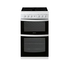 Indesit ID5V92KMW/UK 50Cm Twin Cavity Ceramic Cooker White
