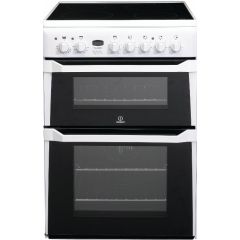 Indesit ID60C2W 60Cm Double Oven White Ceramic Hob