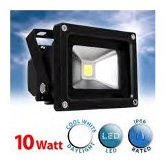 Minisun 17081 High Powered 10W Daylight Ip66 Led Floodlight Black