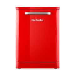Montpellier MAB1353R 60Cm Retro 13 Place Dishwasher In Red