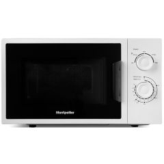 Montpellier MMW22WS 20L White Microwave With Stainless Steel Interior 
