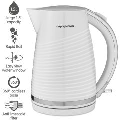 Morphy Richards 108269 3Kw 1.5L Dune Jug Kettle White
