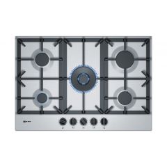Neff T27DS59N0 75Cm Gas Hob, Stainless Steel, Cast Iron Supports