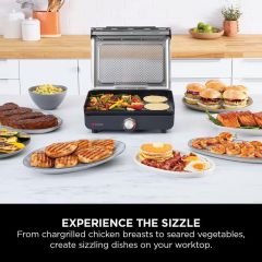 Ninja GR101UK Sizzle Grill + Flat Plate - Black