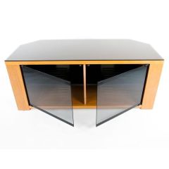 Optimum International EDGE1150CABNO 1150Mm Oak Stand Storage/Smoked Glass Doors