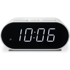 Roberts Radio ORTUSCHARGEW Ortus Charge In White FM Bluetooth Wireless Charging Clock Radio 
