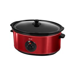 Swan SF17030ROUN 6.5L Slow Cooker Red