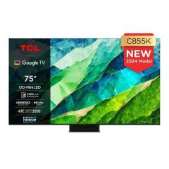 TCL 75C855K 75" 4K Qled Mini-Led Premium Google TV Dolby Atmos + Vision