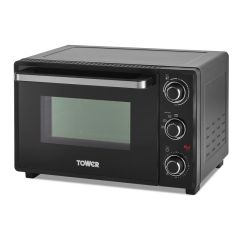 Tower T14043 23L Mini Oven Black With Silver Accents