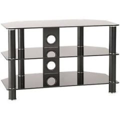 TTAP AVSC3031050/3BB 1050Mm Classic 3 Shelf Black Glass Stand 50'-65'