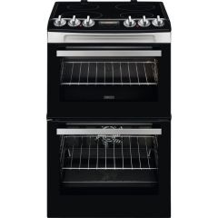 Zanussi ZCV46250XA 55Cm Cermaic S/Steel Double Oven With Timer